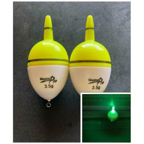 Masterpro 2 x LED Luminously Electronic Floats 3.5g w Battery Fishing Tackle